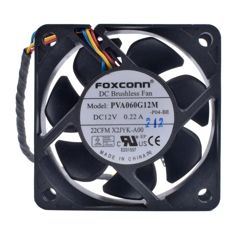 FOXCONN PVA06G12M DC12V 0.22A DC Brushless cooling fan FOXCONN PVA06G12M DC12V 0.22A DC Brushless cooling fan