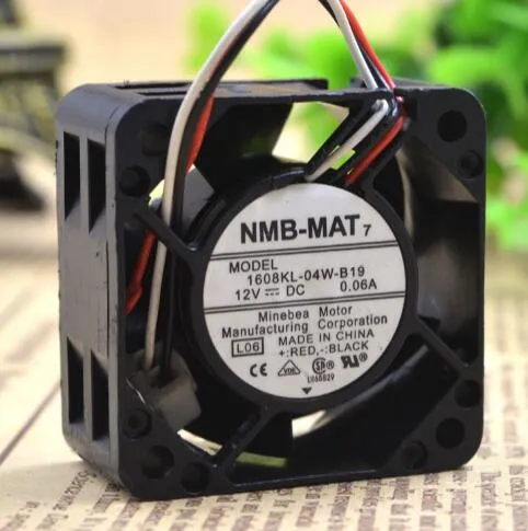 NMB-MAT 1608KL-04W-B19 4CM DC12V 0.06A 3-wire switch cooling fan NMB-MAT 1608KL-04W-B19 4CM DC12V 0.06A 3-wire switch cooling fan