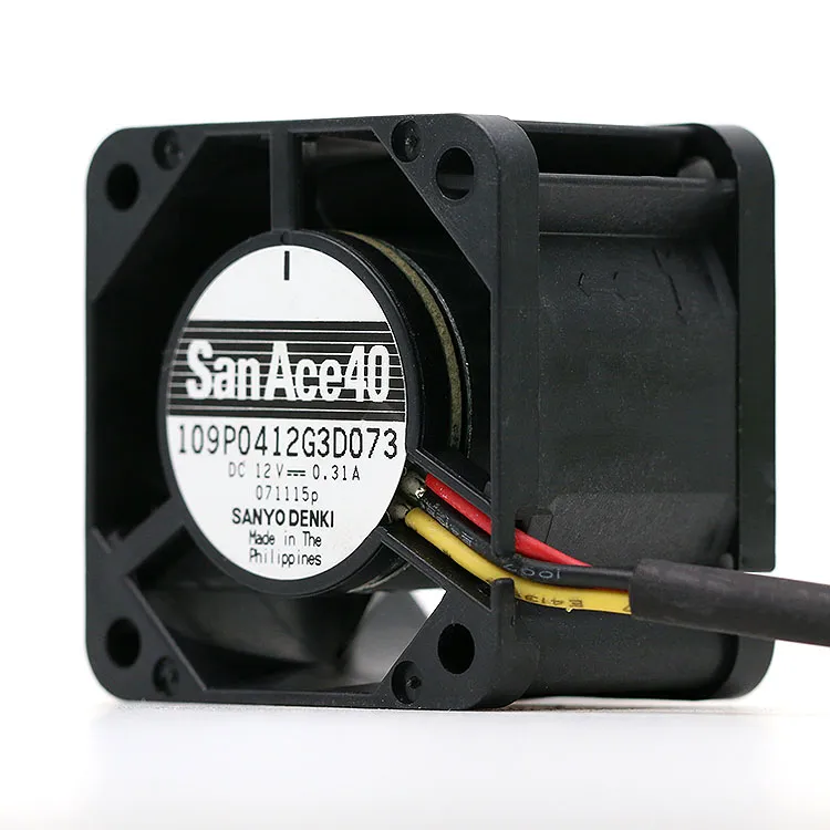 Sanyo 109P0412G3D073 2V 0.31A 3Wire 1U dc axial case Cooling Fan Sanyo 109P0412G3D073 2V 0.31A 3Wire 1U dc axial case Cooling Fan