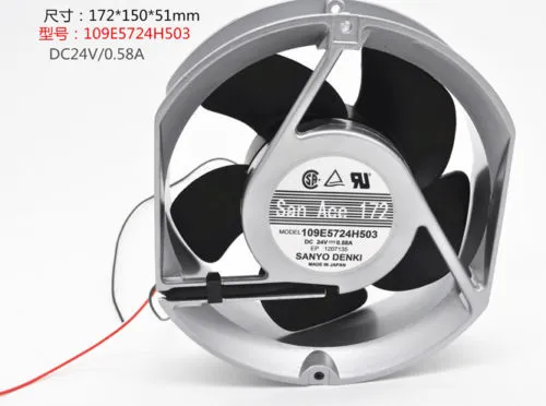 SANYO 109E5724H503 DC24V 0.58A 2pin Double ball fan SANYO 109E5724H503 DC24V 0.58A 2pin Double ball fan