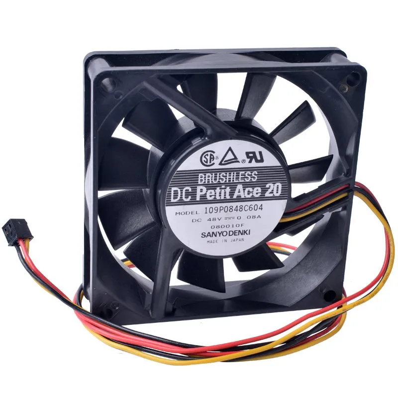 Sanyo 109P0848C604 48V 0.08A double ball 8CM silent cooling fan Sanyo 109P0848C604 48V 0.08A double ball 8CM silent cooling fan
