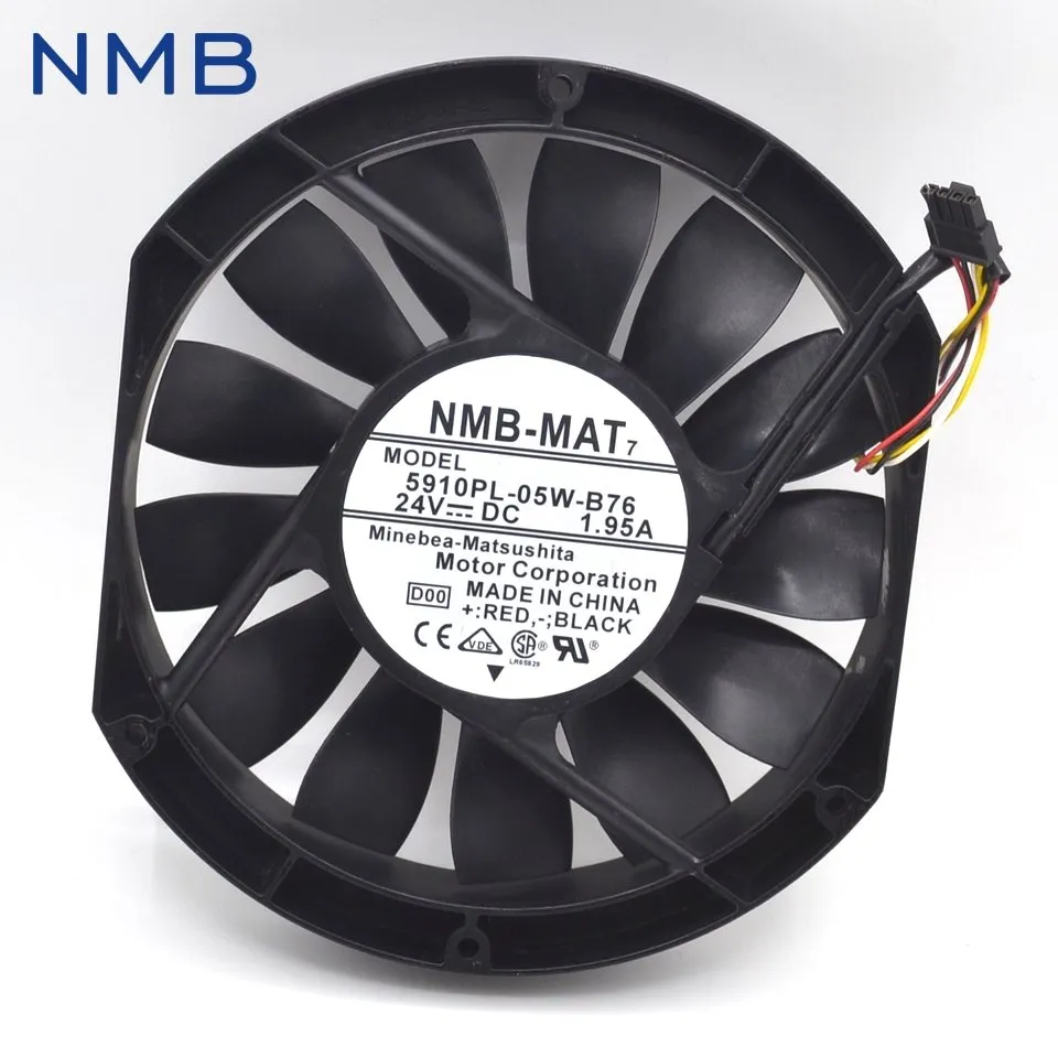 NMB 5910PL-05W-B76 DC24V 1.95A 170*170*25mm cooling fan NMB 5910PL-05W-B76 DC24V 1.95A 170*170*25mm cooling fan