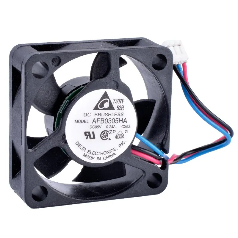 DELTA AFB0305HA 30mm fan 5V 0.24A 3pin Double ball bearing cooling fan DELTA AFB0305HA 30mm fan 5V 0.24A 3pin Double ball bearing cooling fan