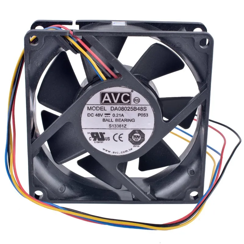 AVC DA08025B48S 48V 0.21A 4-wire double ball bearing server IPC cooling fan AVC DA08025B48S 48V 0.21A 4-wire double ball bearing server IPC cooling fan