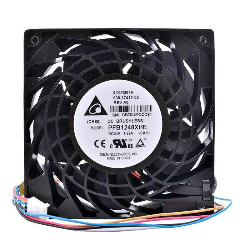 Delta PFB1248XHE 48V 1.92A double ball bearing inverter server metal fan Delta PFB1248XHE 48V 1.92A double ball bearing inverter server metal fan