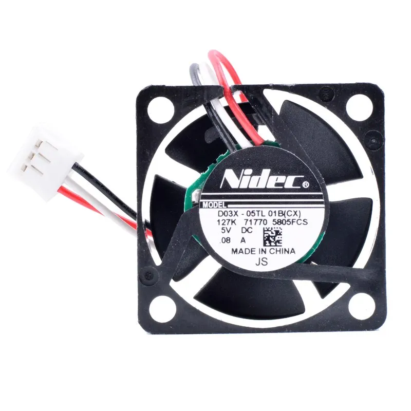 Nidec D03X-05TL 01B 5V 0.08A Router Network Box Small cooling fan Nidec D03X-05TL 01B 5V 0.08A Router Network Box Small cooling fan