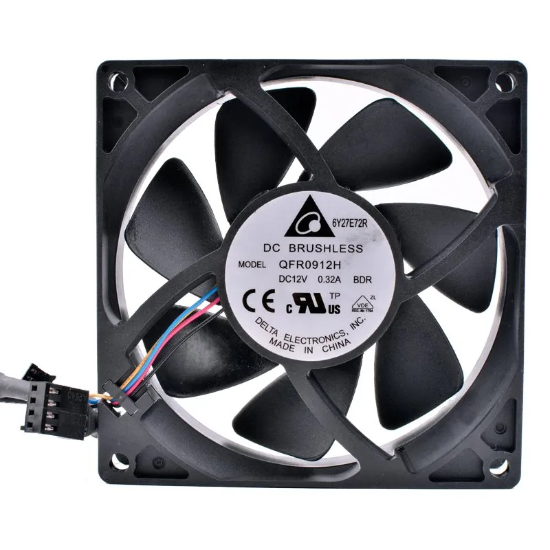 Delta QFR0912H DC12V 0.32A FX8350 4-wire CPU cooling fan Delta QFR0912H DC12V 0.32A FX8350 4-wire CPU cooling fan