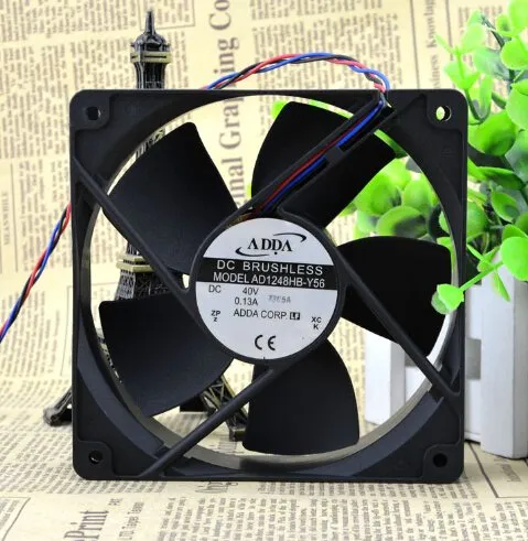 ADDA AD1248HB-Y56 40V 0.13A 12CM three line dual ball cooling fan ADDA AD1248HB-Y56 40V 0.13A 12CM three line dual ball cooling fan