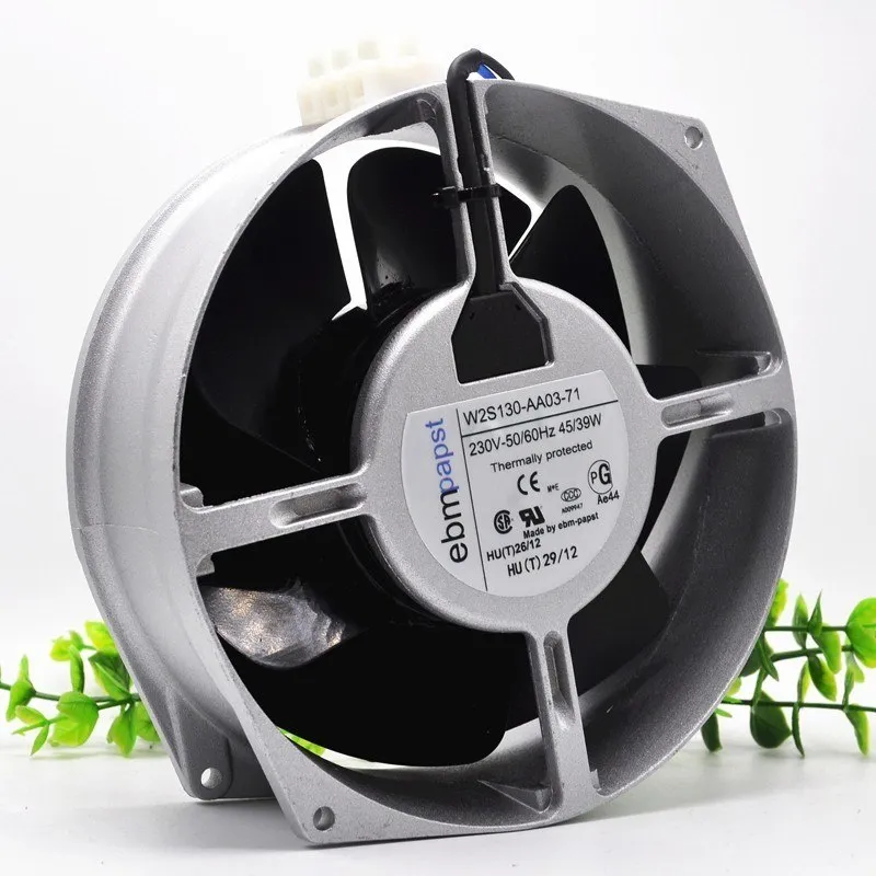 Ebm Papst W2S130-AA03-71 AC 230V 39~45W 172x150x55mm Server Round Cooling Fan Ebm Papst W2S130-AA03-71 AC 230V 39~45W 172x150x55mm Server Round Cooling Fan