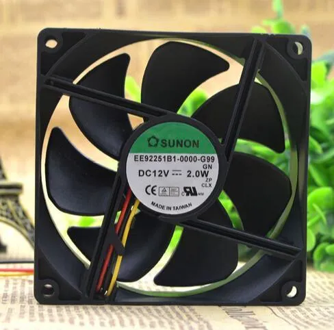 SUNON EE92251B1-0000-G99 92*92*25mm DC12V 2.0W 3-wire cooling fan SUNON EE92251B1-0000-G99 92*92*25mm DC12V 2.0W 3-wire cooling fan