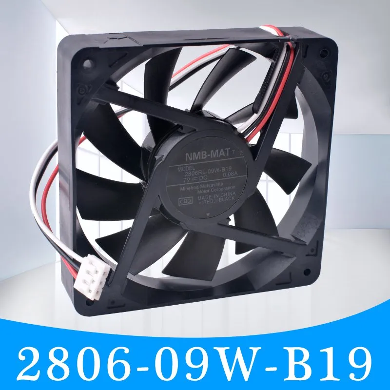 NMB 2806RL-09W-B19 70x70x15mm 5V 7V Double ball bearing cooling fan NMB 2806RL-09W-B19 70x70x15mm 5V 7V Double ball bearing cooling fan