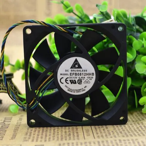 Delta EFB0812HHB 12V 80*80*15mm 0.4A 4-line PWM intelligent temperature control cooling fan Delta EFB0812HHB 12V 80*80*15mm 0.4A 4-line PWM intelligent temperature control cooling fan