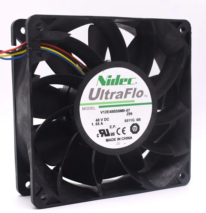 Nidec V12E48BS8M9-07 48V 1.55A 1*1*38mm 4-P pwm case cooling fan Nidec V12E48BS8M9-07 48V 1.55A 1*1*38mm 4-P pwm case cooling fan