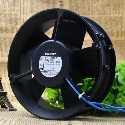 EBM PAPST TYP 6300S 115V 27W 17CM High Temperature Cooling Fan EBM PAPST TYP 6300S 115V 27W 17CM High Temperature Cooling Fan