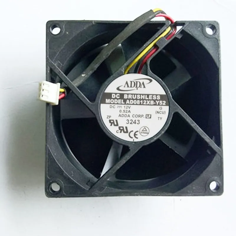 ADDA AD0812XB-Y52 DC12V 0.52A 8mm cooling fan ADDA AD0812XB-Y52 DC12V 0.52A 8mm cooling fan