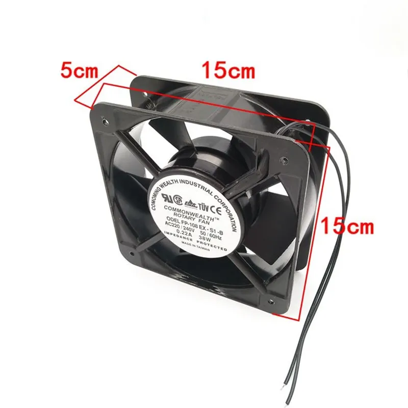 COMMONWEALTH ROTARY FAN FP-108EX-S1-B AC220V 38W industiral Double ball bearing electrical cabinet cooling fan COMMONWEALTH ROTARY FAN FP-108EX-S1-B AC220V 38W industiral Double ball bearing electrical cabinet cooling fan