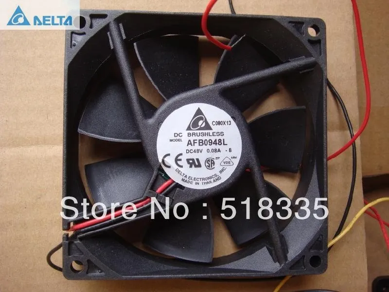 Delta AFB0948L DC 48V 0.08A 9CM 2Wire server cooling fan Delta AFB0948L DC 48V 0.08A 9CM 2Wire server cooling fan