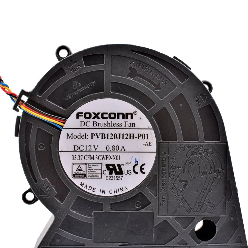 FOXCONN PVB1J12H-P01 DC12V 0.80A projector Brushless fan FOXCONN PVB1J12H-P01 DC12V 0.80A projector Brushless fan