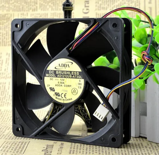 ADDA AD1212UB-A73GL 0.50A 12CM 4wire Double ball bearing cooling fan ADDA AD1212UB-A73GL 0.50A 12CM 4wire Double ball bearing cooling fan