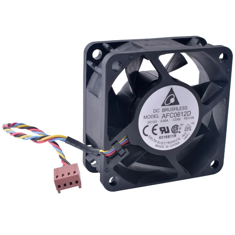 DELTA AFC0612D 60m 12V 0.60A 4-wire 4Pin PWM double ball bearing high volume air cooling fan DELTA AFC0612D 60m 12V 0.60A 4-wire 4Pin PWM double ball bearing high volume air cooling fan
