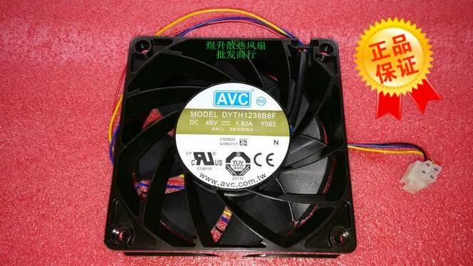 AVC DYTH1238B8F DC48V 1.80A Y082 120*120*38MM 4-wire server industrial cooling fan AVC DYTH1238B8F DC48V 1.80A Y082 120*120*38MM 4-wire server industrial cooling fan