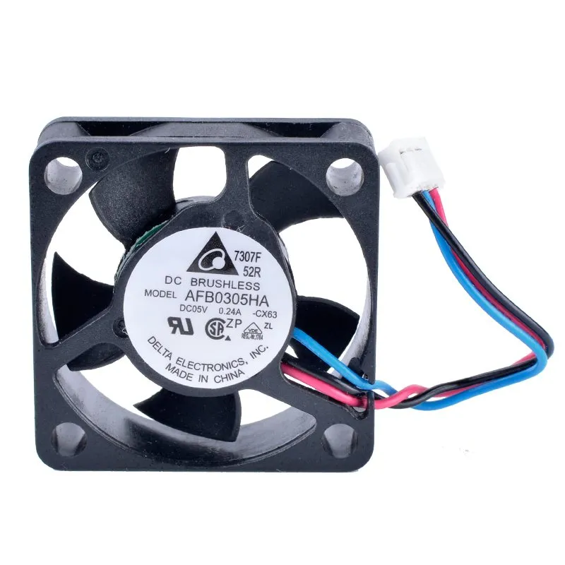 DELTA AFB0305HA 30mm fan 5V 0.24A 3pin Double ball bearing cooling fan DELTA AFB0305HA 30mm fan 5V 0.24A 3pin Double ball bearing cooling fan