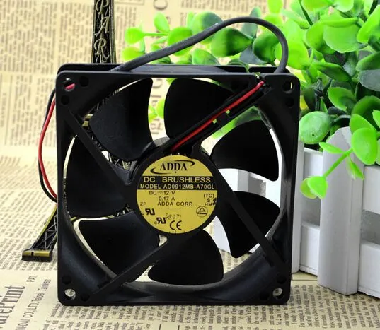 ADDA AD0912MB-A70GL 92*92*25 12V 0.17A mute chassis fan ADDA AD0912MB-A70GL 92*92*25 12V 0.17A mute chassis fan