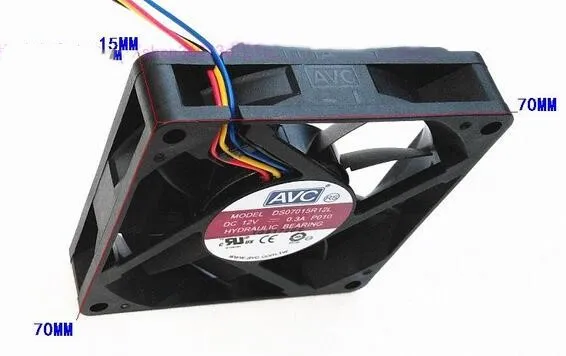 AVC DS07015R12L DC12V 0.30A 4-wire CPU cooling fan AVC DS07015R12L DC12V 0.30A 4-wire CPU cooling fan