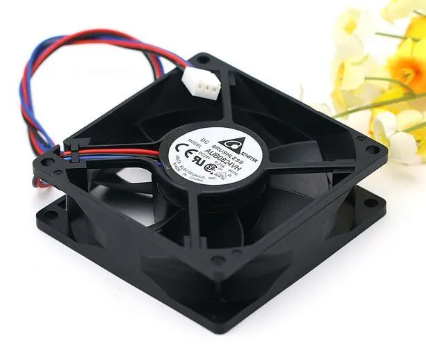 delta AUB0824VH DC24V 0.21A 8CM 3-wire cooling fan delta AUB0824VH DC24V 0.21A 8CM 3-wire cooling fan