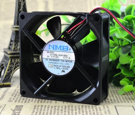 NMB 3110NL-05W-B58 24V 8CM 0.17A inverter cooling fan NMB 3110NL-05W-B58 24V 8CM 0.17A inverter cooling fan
