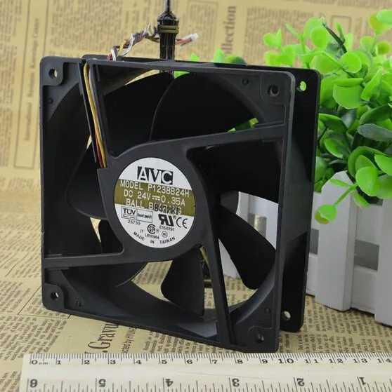 AVC P1238B24H 12CM 120*120*38 24V 0.35A four wire inverter dual ball fan AVC P1238B24H 12CM 120*120*38 24V 0.35A four wire inverter dual ball fan