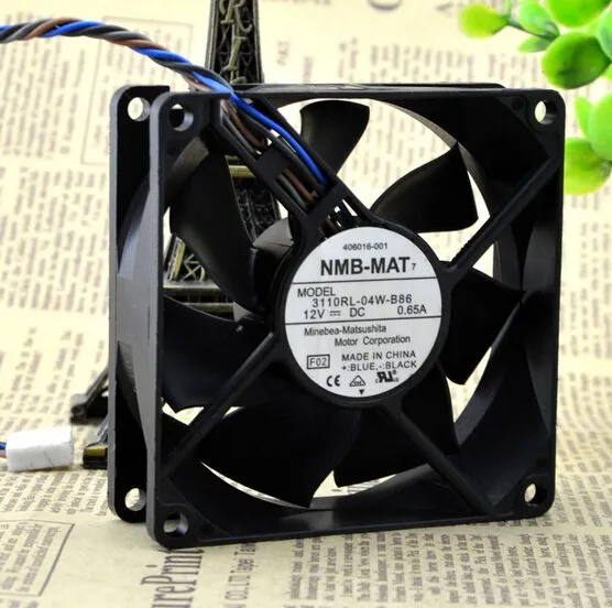 NMB 3110RL-04W-B86 80*80*25 12V 0.65A 4 line PWM control case fan NMB 3110RL-04W-B86 80*80*25 12V 0.65A 4 line PWM control case fan