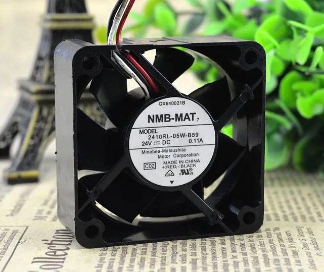 NMB 2410RL-05W-B59 60*60*25 24V 0.11A 6CM 3wire inverter fan NMB 2410RL-05W-B59 60*60*25 24V 0.11A 6CM 3wire inverter fan