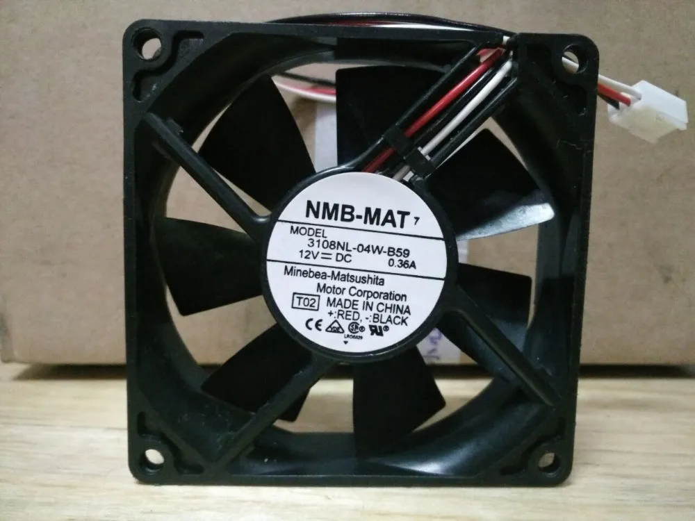 NMB 3108NL-04W-B50 DC12V 0.36A Second-line chassis cooling fan NMB 3108NL-04W-B50 DC12V 0.36A Second-line chassis cooling fan