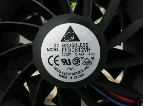 Delta FFB0812VH-FOO DC 12V 0.42A Speed Double Ball Bearing Cooling Fan Delta FFB0812VH-FOO DC 12V 0.42A Speed Double Ball Bearing Cooling Fan