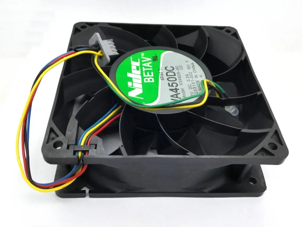 Nidec VA450DC V34809-90 12CM 12V 3.3A violence mining machine Computer Server cooling fan Nidec VA450DC V34809-90 12CM 12V 3.3A violence mining machine Computer Server cooling fan
