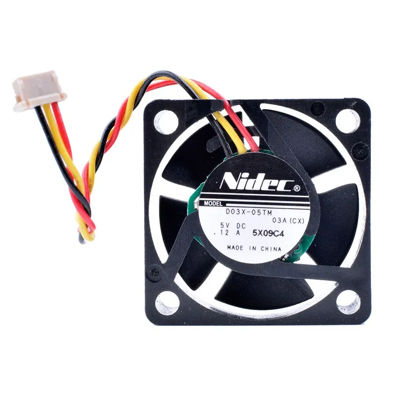 Nidec D03X-05TM DC5V 0.12A Miniature Cooling Fan Nidec D03X-05TM DC5V 0.12A Miniature Cooling Fan