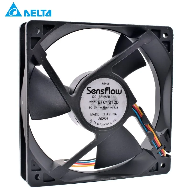 Delta EFC1212D SensFlow DC BRUSHLESS 12cm 1mm 125 12V 0.75A cooling fan Delta EFC1212D SensFlow DC BRUSHLESS 12cm 1mm 125 12V 0.75A cooling fan