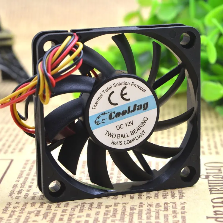 EVERFLOW R126010BU 60x60x10mm 12V 0.35A 3Pin Computer CPU Cooler Cooling Fan EVERFLOW R126010BU 60x60x10mm 12V 0.35A 3Pin Computer CPU Cooler Cooling Fan