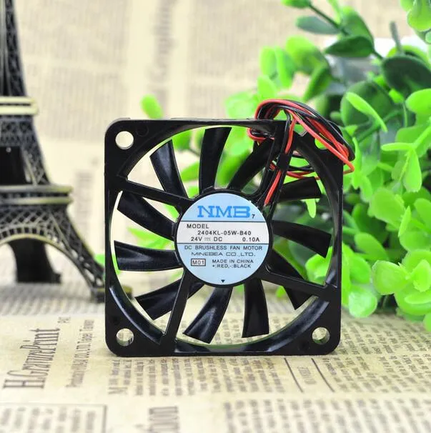 NMB 2404KL-05W-B40 24V 0.10A 6CM 2wire inverter chassis cooling fan NMB 2404KL-05W-B40 24V 0.10A 6CM 2wire inverter chassis cooling fan