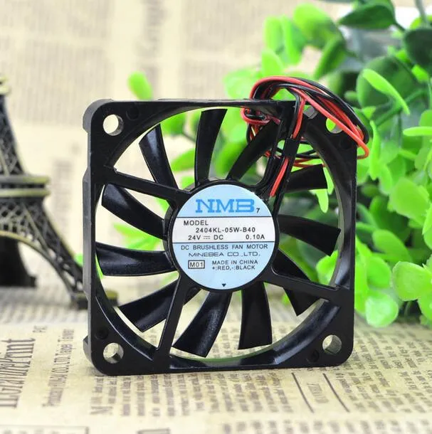 NMB 2404KL-05W-B40 24V 0.10A 6CM 2wire inverter chassis cooling fan NMB 2404KL-05W-B40 24V 0.10A 6CM 2wire inverter chassis cooling fan