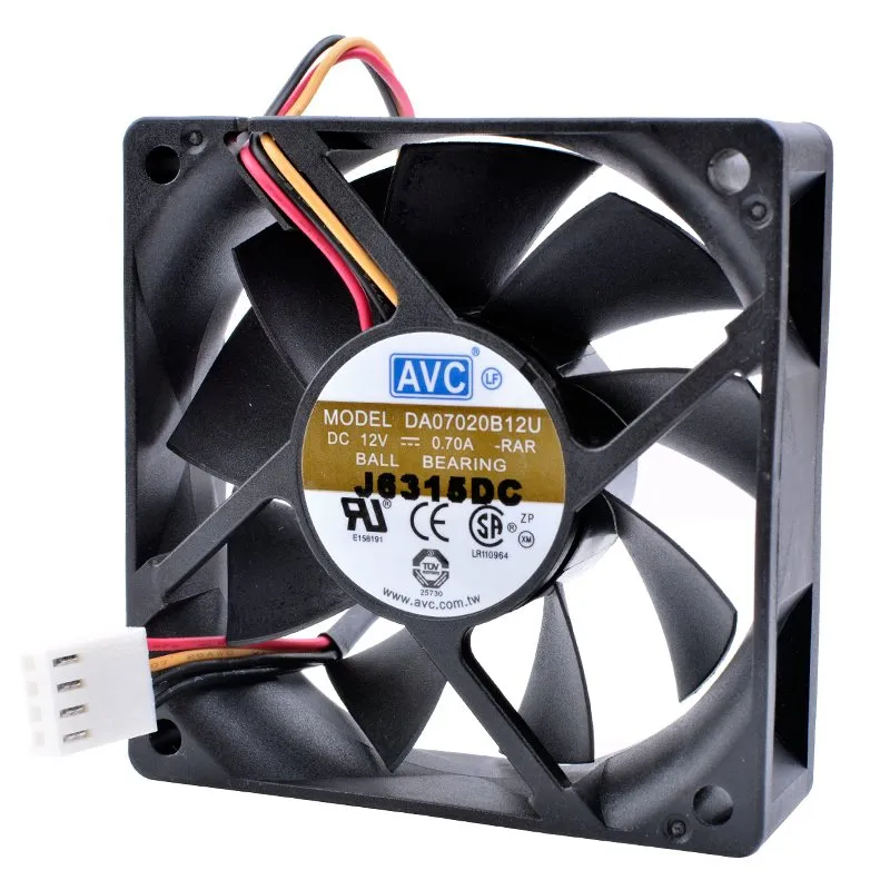 AVC DA070B12U 12V 0.70A Double ball bearing cooling fan AVC DA070B12U 12V 0.70A Double ball bearing cooling fan