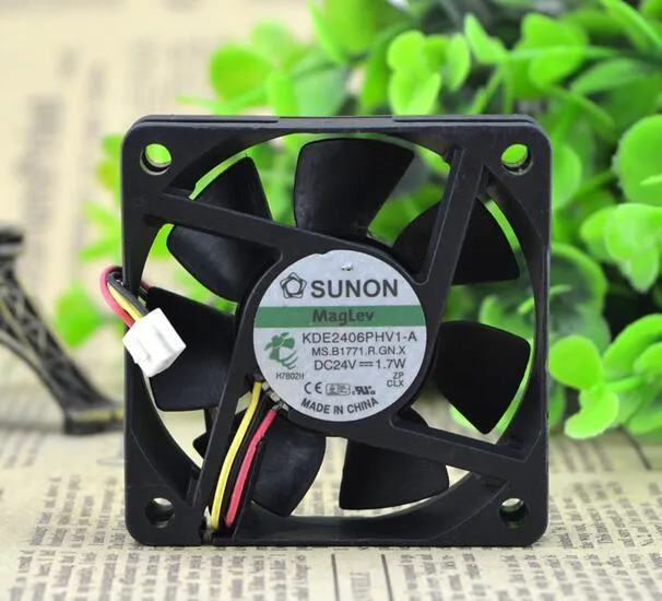 SUNON KDE2406PHV1-A DC 24V 1.7W 3-line Cooling fan SUNON KDE2406PHV1-A DC 24V 1.7W 3-line Cooling fan