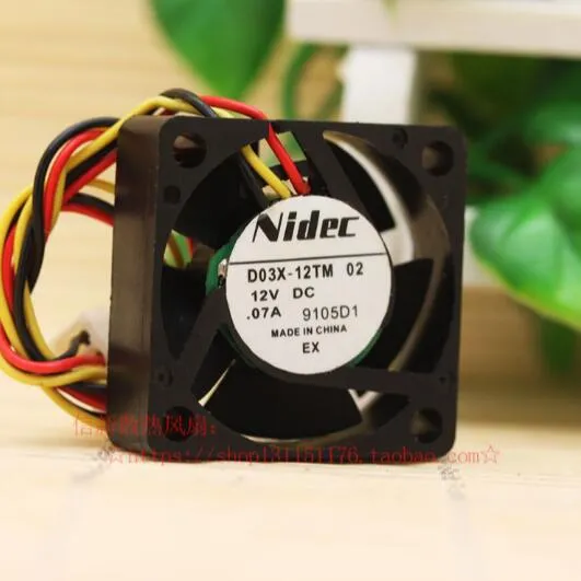 Nidec D03X-12TM 02 3 cm 12v 0.07a wire set-top box routing chassis fan Nidec D03X-12TM 02 3 cm 12v 0.07a wire set-top box routing chassis fan