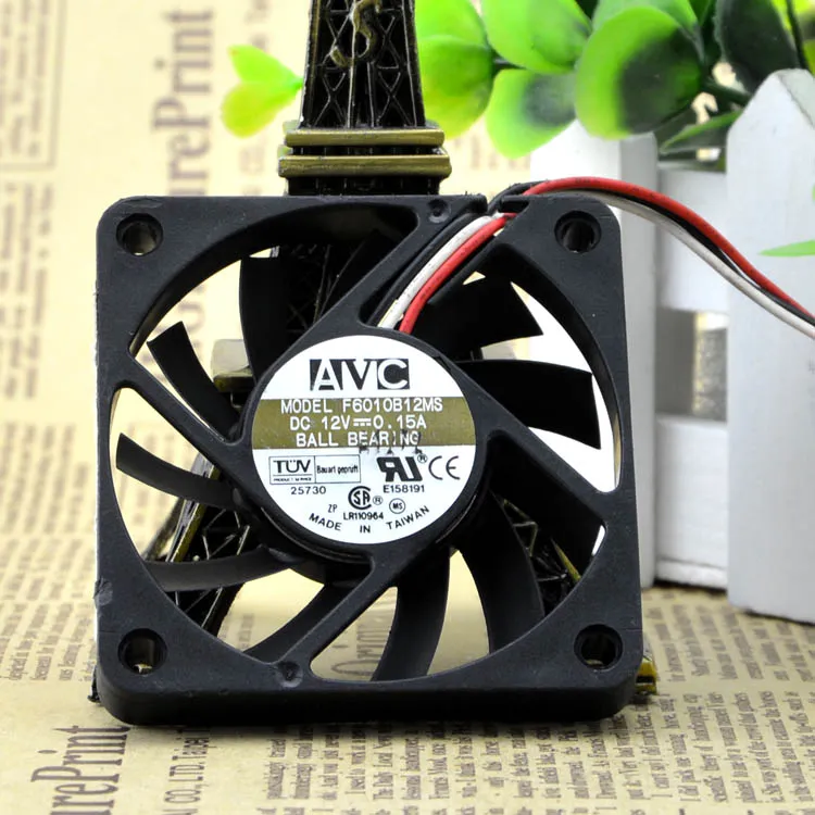 AVC F6010B12MS 60X60X10mm DC 12V 0.15A Dual Ball Bearing cooling fan AVC F6010B12MS 60X60X10mm DC 12V 0.15A Dual Ball Bearing cooling fan