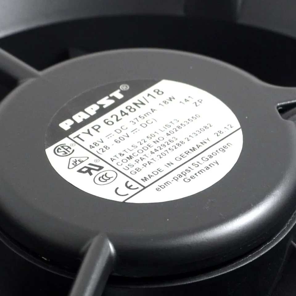 6248N/18 DC 48V 375mA 5-wire 6-pin connector 120mm Server Cooling Round fan 6248N/18 DC 48V 375mA 5-wire 6-pin connector 120mm Server Cooling Round fan