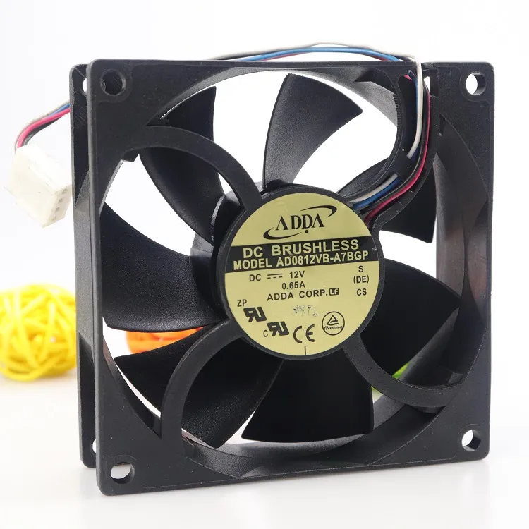 ADDA AD0812VB-A7BGP 12V 0.65A server inverter axial fan ADDA AD0812VB-A7BGP 12V 0.65A server inverter axial fan