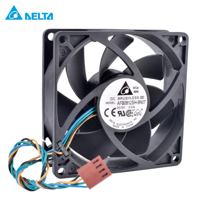 DELTA AFB0812SH-9N07 12V 0.51A PWM high volume air cooling fan DELTA AFB0812SH-9N07 12V 0.51A PWM high volume air cooling fan