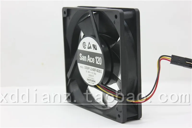 Sanyo 109P1248F4D01 120MM 48V 0.09A double ball mute cooling fan Sanyo 109P1248F4D01 120MM 48V 0.09A double ball mute cooling fan