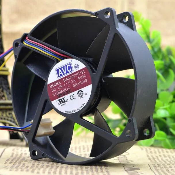 AVC DA09025R12L 9CM 0.3A DC 12V CPU 4-Line Silent speed control cooling fan AVC DA09025R12L 9CM 0.3A DC 12V CPU 4-Line Silent speed control cooling fan